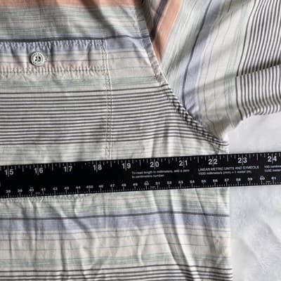 NWT Tommy Bahama Men's Medium Striped Multicolor Long Sleeve Button Down Shirt - Thumbnail 11
