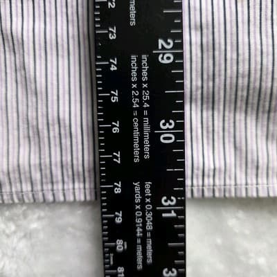 Polo Ralph Lauren Men's Lavender Striped Size 16.5 - 34/35 Long Sleeve Shirt - Thumbnail 9