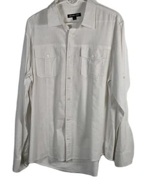 Michael Kors Off-White Men's Large Button Down Dress Shirt - Image 1
