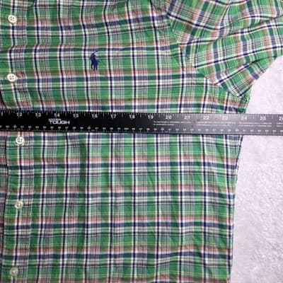 Polo Ralph Lauren Men's Large Multicolor Black Watch Plaid Long Sleeve Button Up - Thumbnail 5