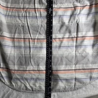 NWT Tommy Bahama Men's Medium Striped Multicolor Long Sleeve Button Down Shirt - Thumbnail 14