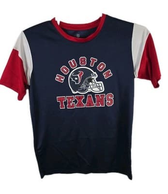 Team Apparel Houston Texans Youth Size XXL Navy Blue Short Sleeve T-Shirt - Image 1