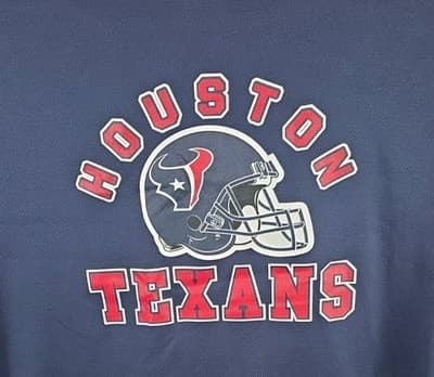 Team Apparel Houston Texans Youth Size XXL Navy Blue Short Sleeve T-Shirt - Thumbnail 2