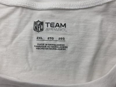 NWT New England Patriots Men's XXL White Long Sleeve Shirt - Thumbnail 3