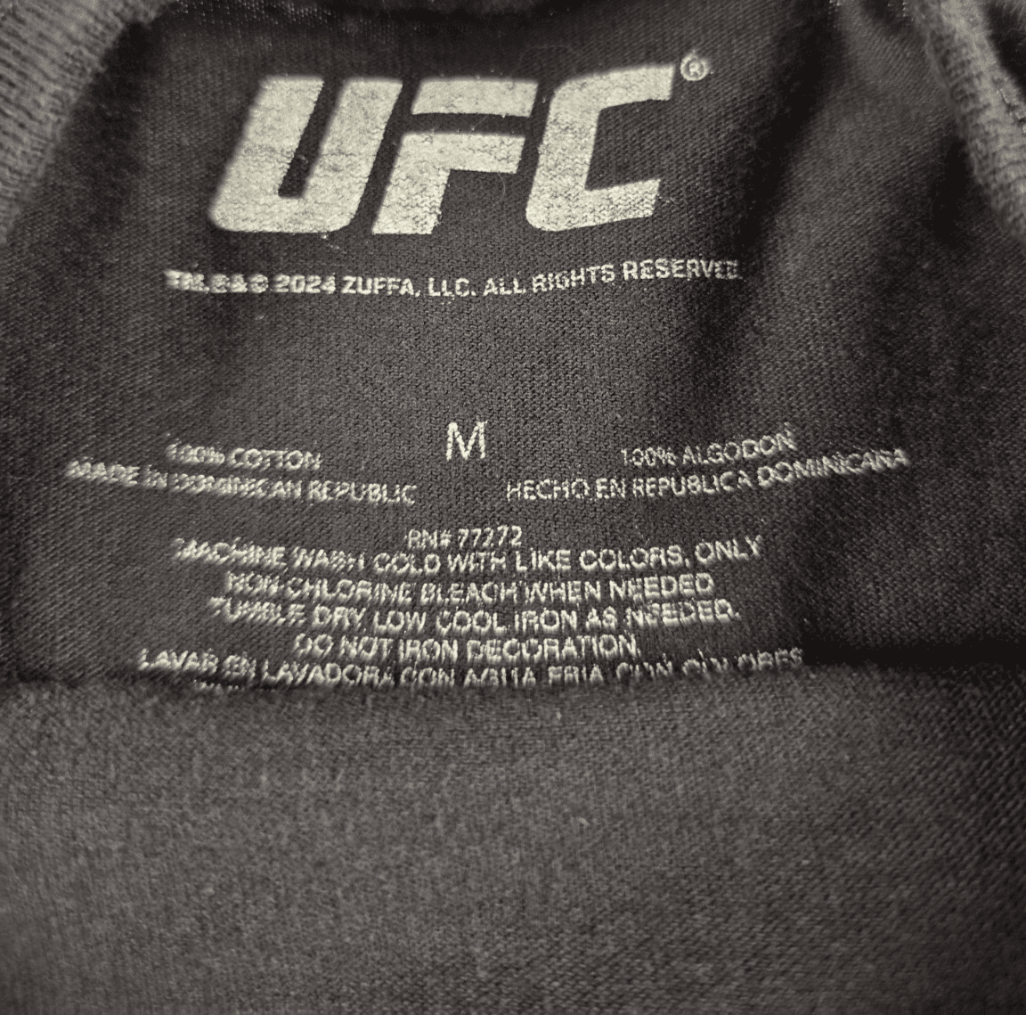 UFC Worldwide Men's Medium Black Short Sleeve T-Shirt - Thumbnail 3