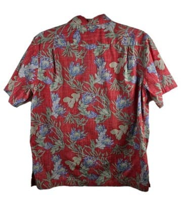 Cremieux Classics Men's Large Red Floral Short Sleeve Shirt - Thumbnail 6