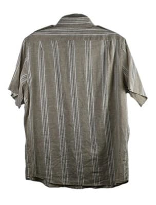Daniel Cremieux Men's XL Khaki Striped Shirt Button Down Shirt - Thumbnail 10