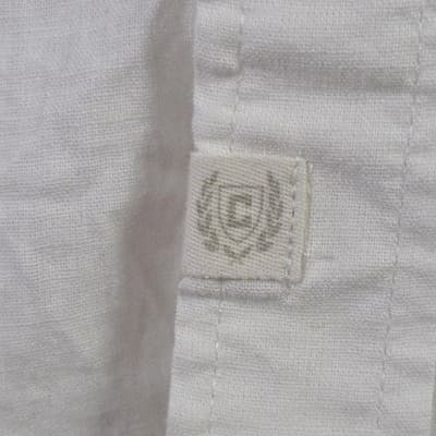 Chaps Coastland Wash Men's Large White Linen Short Sleeve Shirt - Thumbnail 4