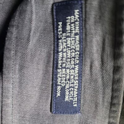 Cremieux Men's XL Gray Silk & Linen Blend Button-Down Shirt - Thumbnail 4