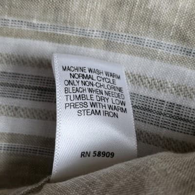 Daniel Cremieux Men's XL Khaki Striped Shirt Button Down Shirt - Thumbnail 7
