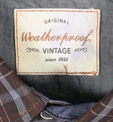 Weatherproof Men's Large Brown Plaid Button Up Long Sleeve Shirt - Thumbnail 3