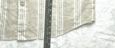 Daniel Cremieux Men's XL Khaki Striped Shirt Button Down Shirt - Thumbnail 11