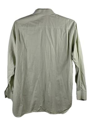 Talbots Men's Size 17-43 Green/ White Gingham Long Sleeve Button Up Shirt - Thumbnail 6