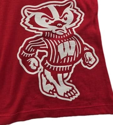 NWT Champion Wisconsin Badgers Men's Large Red Short Sleeve T-Shirt - Thumbnail 3