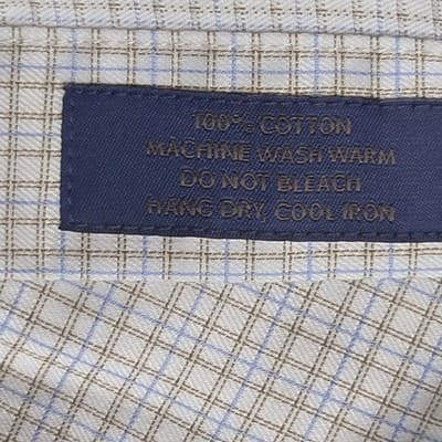 David Donahue Shirt Men's 18.5 36/37 Multicolored Geometric Long Sleeve Shirt - Thumbnail 5