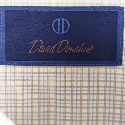 David Donahue Shirt Men's 18.5 36/37 Multicolored Geometric Long Sleeve Shirt - Thumbnail 3