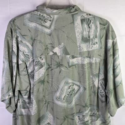 Bermuda Bay Men's XXL Silk Tropical Short Sleeve Shirt - Thumbnail 9