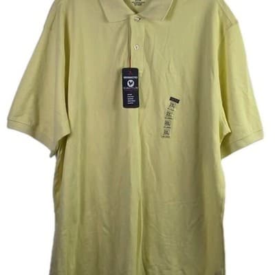 NWT Cactus Men's XXL Yellow Short Sleeve Polo Shirt - Thumbnail 2