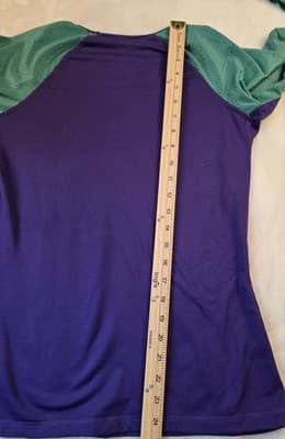 Nike Medium Purple & Green Pro Hyperwarm Livestrong Long Sleeve Shirt - Thumbnail 4