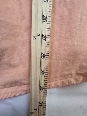 Izod Men's XL Peach Long Sleeve Button Up Shirt - Thumbnail 8