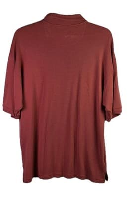 Tommy Bahama Men's Large Coral Pink Silk & Cotton Blend Short Sleeve Polo Shirt - Thumbnail 8