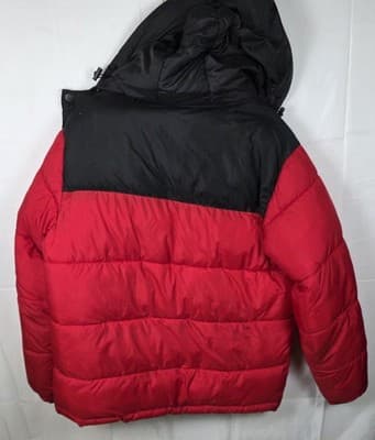 Vintage Reebok Men's Large Red / Black Full Zip Puffer Jacket RN#127805 - Thumbnail 8