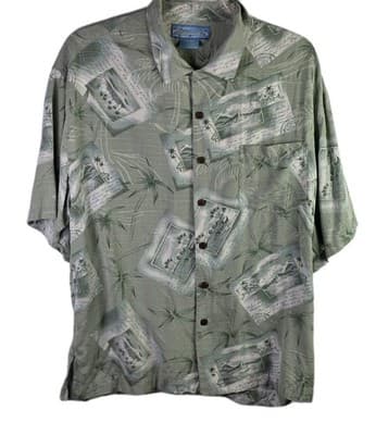 Bermuda Bay Men's XXL Silk Tropical Short Sleeve Shirt - Thumbnail 2