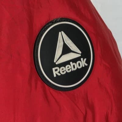Vintage Reebok Men's Large Red / Black Full Zip Puffer Jacket RN#127805 - Thumbnail 3