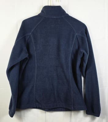 Columbia Unisex Adult's Large Navy Blue Long Sleeve Zip Up Jacket - Thumbnail 4