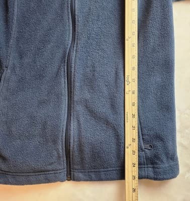 Columbia Unisex Adult's Large Navy Blue Long Sleeve Zip Up Jacket - Thumbnail 7
