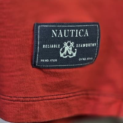 Vtg Nautica Sailing Club Men's XL Red, White & Blue Color Embroidered Polo Shirt - Thumbnail 3