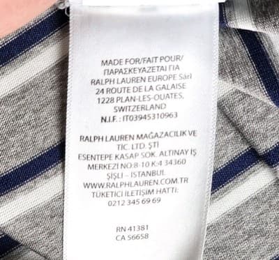Polo Ralph Lauren Youth XL (18-20) Grey Preformance Stripped Short Sleeve Shirt - Thumbnail 4