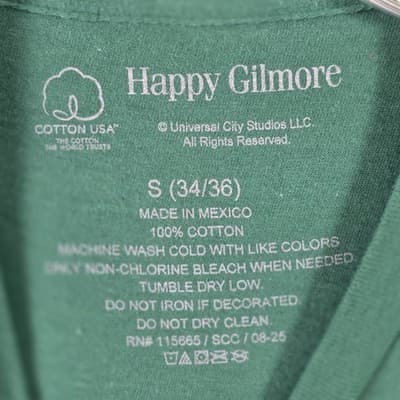 Happy Gilmore Men's Small Green “Just Tap It In” Short Sleeve T-Shirt - Thumbnail 3
