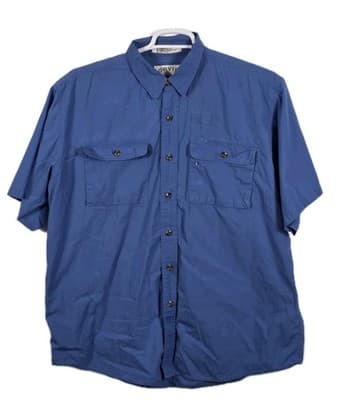 Orvis Men's Large Blue Vented Long Sleeve Button Up Fishing Shirt - Image 1