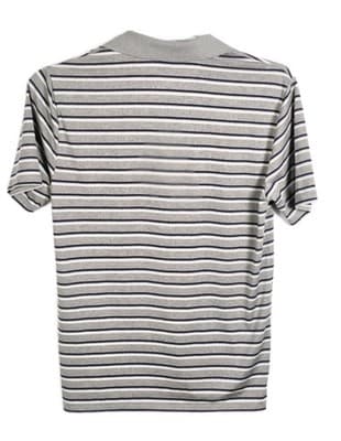 Polo Ralph Lauren Youth XL (18-20) Grey Preformance Stripped Short Sleeve Shirt - Thumbnail 6