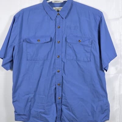 Orvis Men's Large Blue Vented Long Sleeve Button Up Fishing Shirt - Thumbnail 3