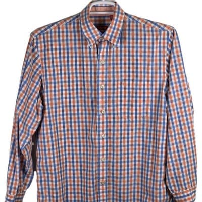 Izod Men’s Medium Mutilcolored Check Long Sleeve Button Down Shirt - Thumbnail 2