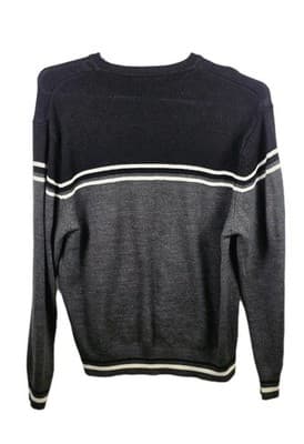 Ferruche Men's XL Black & Gray 100% Acrylic Long Sleeve Sweater - Thumbnail 4