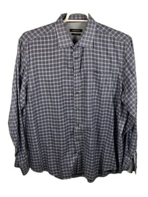 Bugatchi Shirt Men XXL Gray Casual Fit Button Down Long Sleeve Button Up Shirt - Image 1