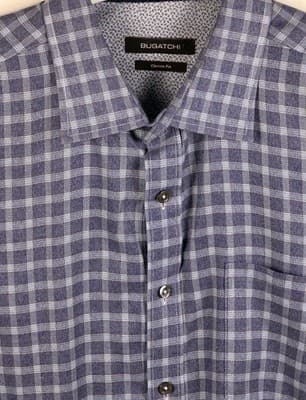 Bugatchi Shirt Men XXL Gray Casual Fit Button Down Long Sleeve Button Up Shirt - Thumbnail 2