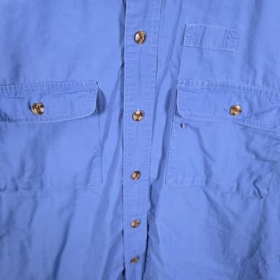 Orvis Men's Large Blue Vented Long Sleeve Button Up Fishing Shirt - Thumbnail 4