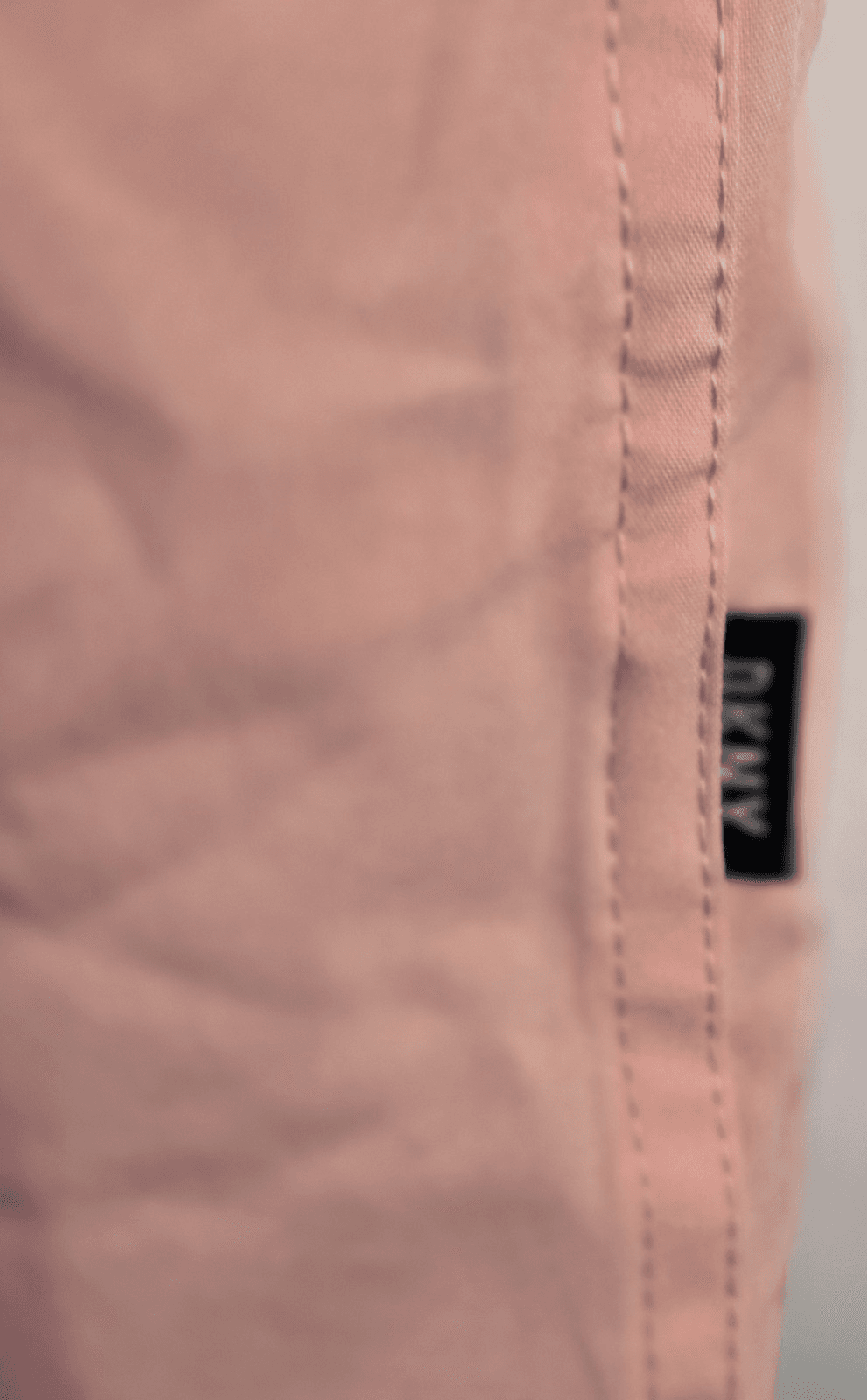 Vintage DKNY Women's Peach Medium Short Sleeve Shirt - Thumbnail 5