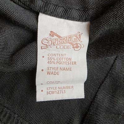 Sovereign Code Men's Large Black Long Sleeve Casual Button Up Shirt - Thumbnail 7