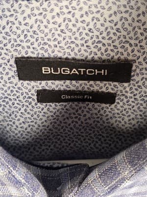 Bugatchi Shirt Men XXL Gray Casual Fit Button Down Long Sleeve Button Up Shirt - Thumbnail 3
