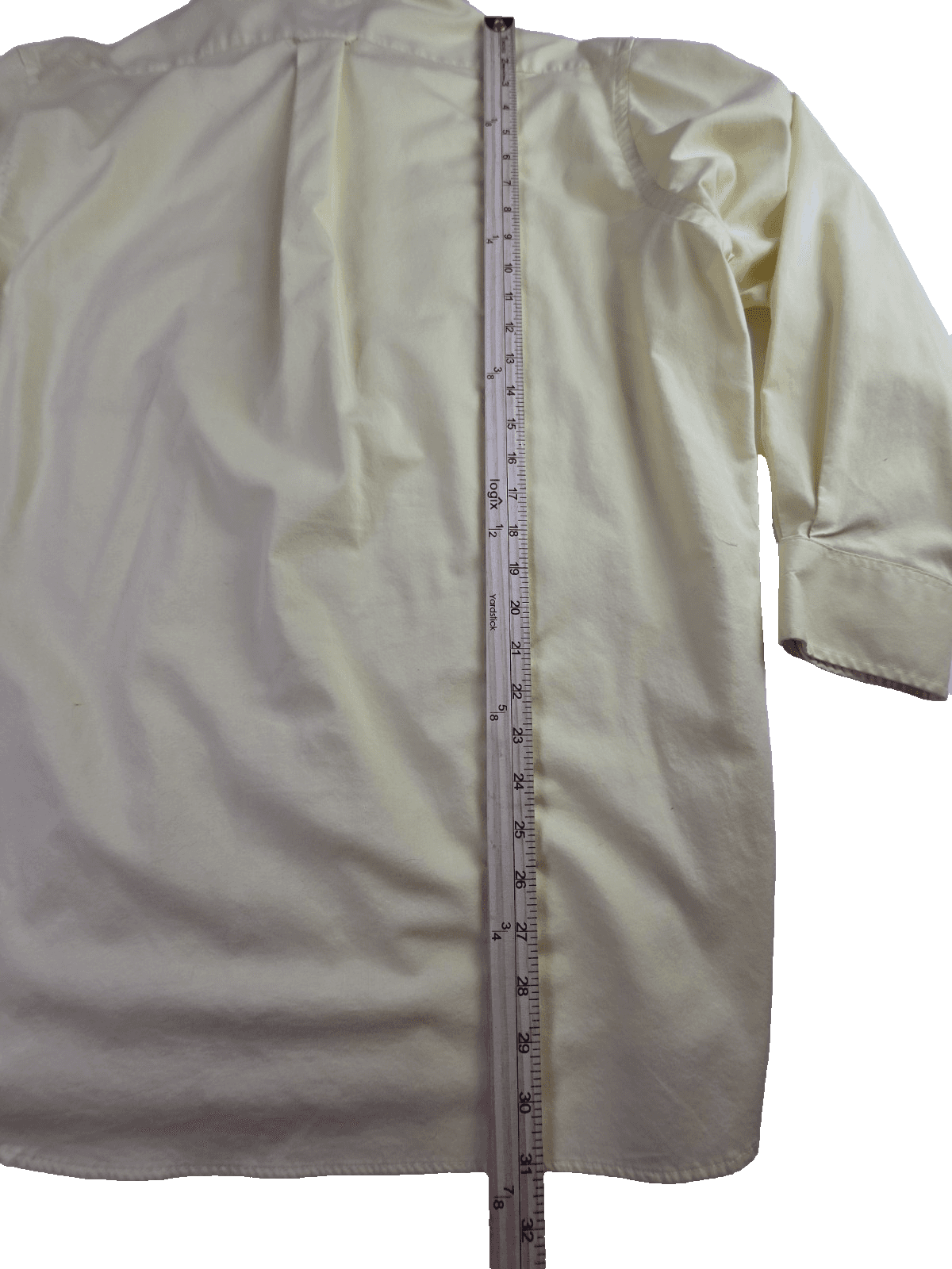 IZOD Oxford Men's Size 16-16.1/2 - 32/33 Large Yellow Long Sleeve Shirt - Thumbnail 6