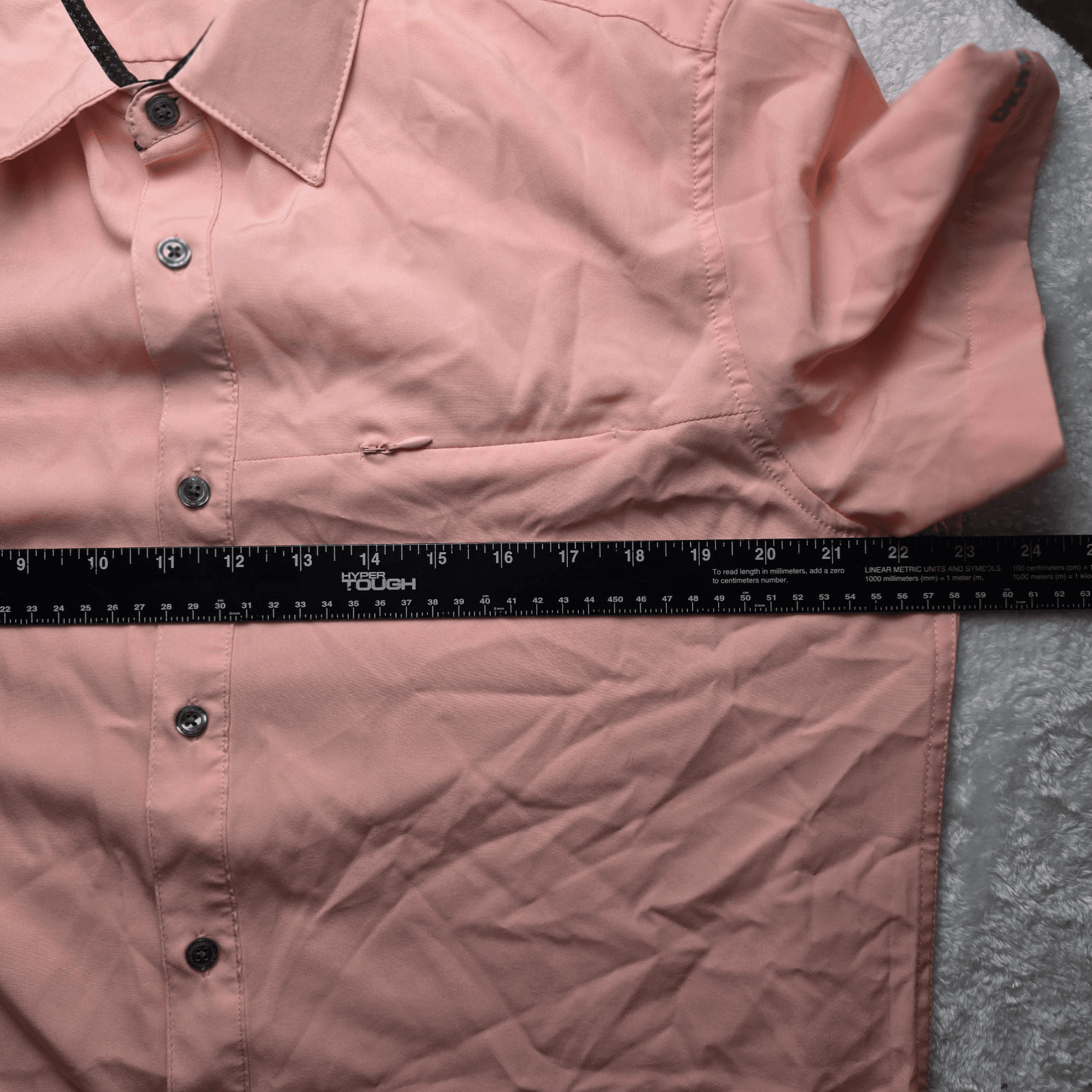 Vintage DKNY Women's Peach Medium Short Sleeve Shirt - Thumbnail 9