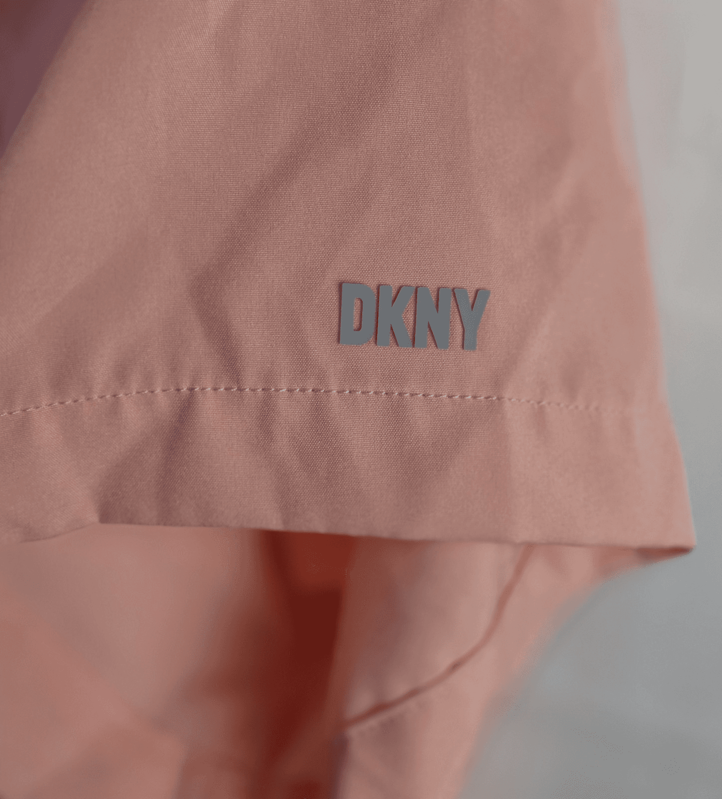 Vintage DKNY Women's Peach Medium Short Sleeve Shirt - Thumbnail 4