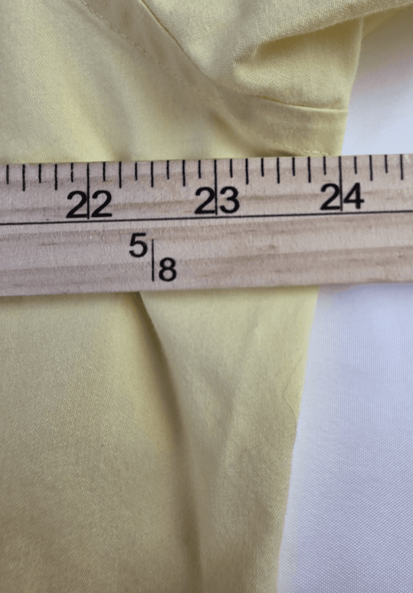IZOD Oxford Men's Size 16-16.1/2 - 32/33 Large Yellow Long Sleeve Shirt - Thumbnail 5