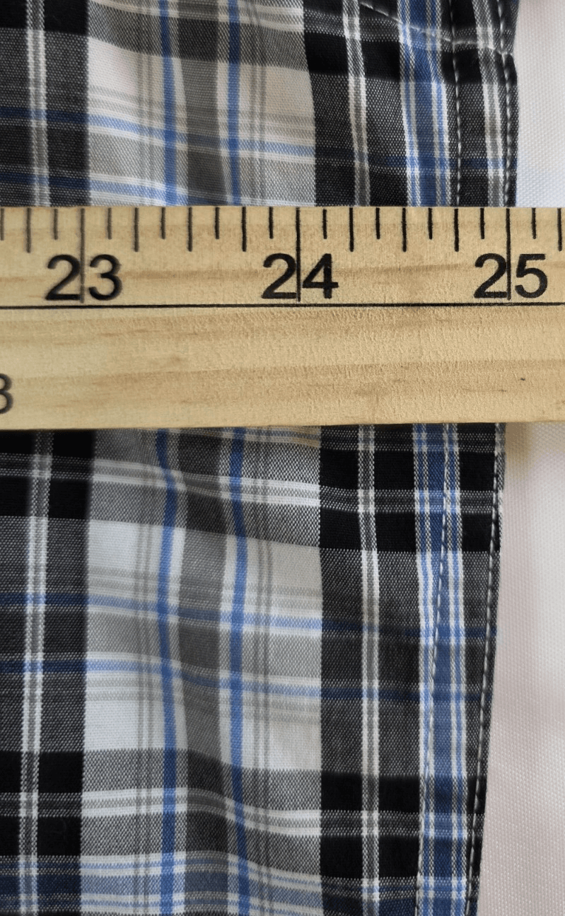 IZOD Men's XL Large Blue Multicolored Plaid Long Sleeve Button Up Shirt - Thumbnail 5