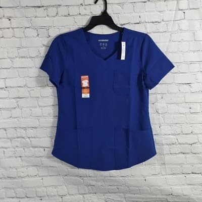 Scrubstar Women's Small Royal Blue S/S Scrub Top - Image 1